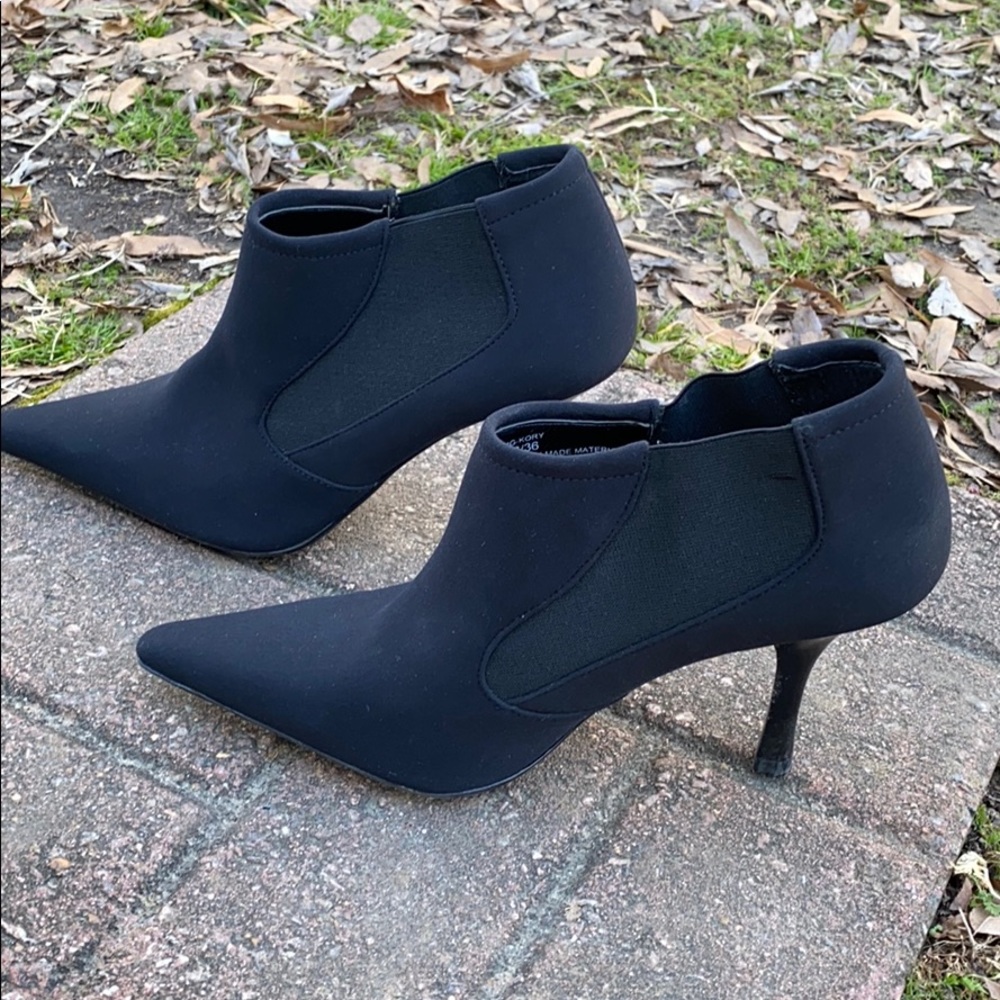 BCBG Kory black stiletto booties